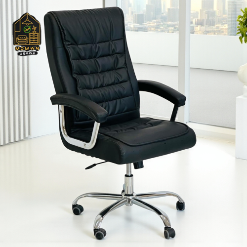 كرسي جلد دوار متعدد الألوان