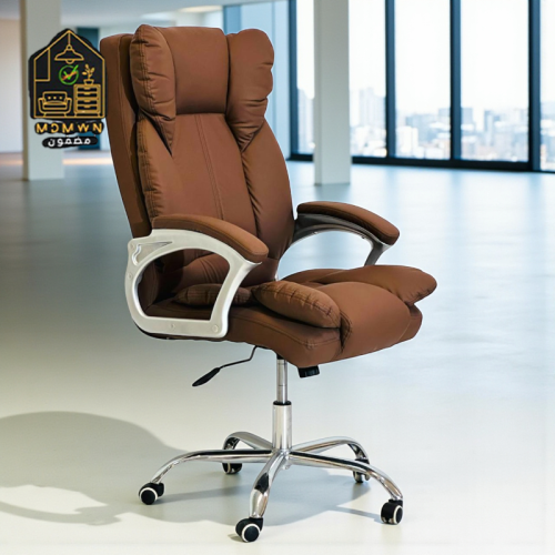 كرسي جلد دوار