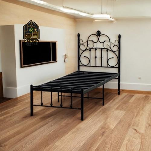 سرير حديد فردي بتصميم زخرفي فاخر 200*90