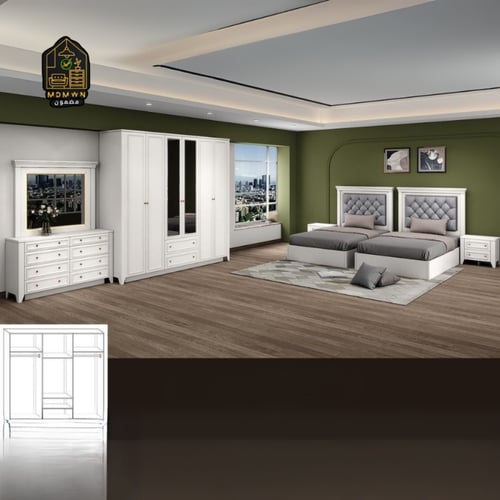 غرفة نوم نغمة الهدوء بتصميم مريح ومودرن