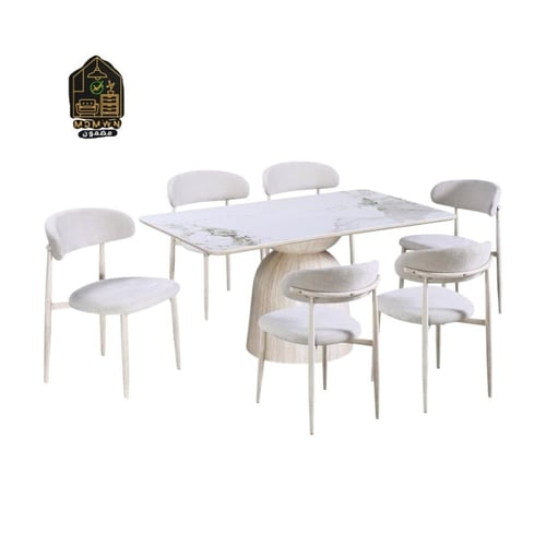 طاولة طعام سيراميك مودرن مع كراسي