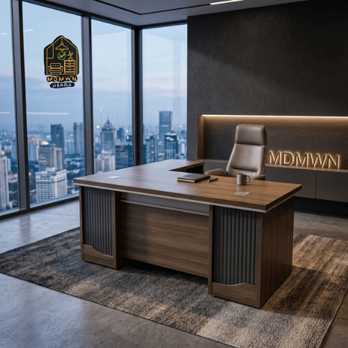 مكتب إداري حرف L بتصميم عصري عدة مقاسات