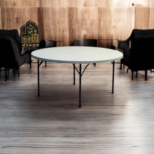 طاولة دائرية فايبر قابلة للطي