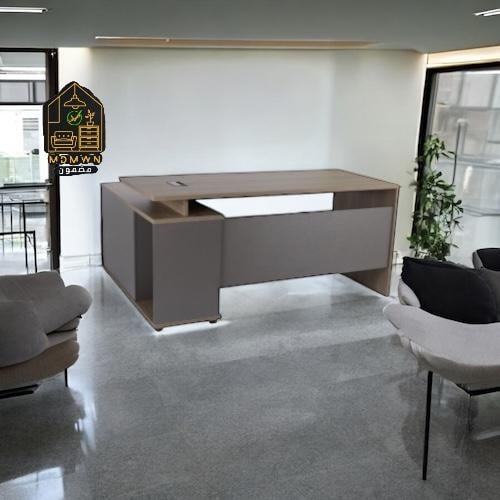 مكتب زاوية مع درج خشبي 160 سم