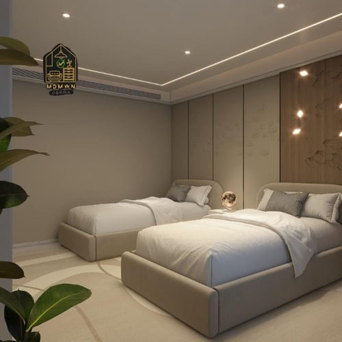 سرير مودرن أبيض