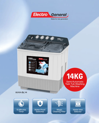 14KG TWIN TUB WASHING MACHINE – WXK-BL14