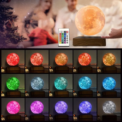 قمر عائم قاعدة بني غامق مع اضاءة