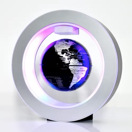 كرة ارضية اسود عائمة دائرية