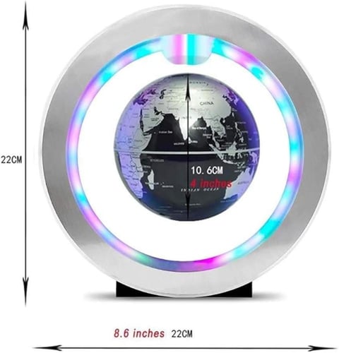 كرة ارضية اسود عائمة دائرية