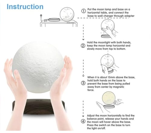 قمر عائم قاعدة بني فاتح مع اضاءة