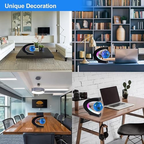 كرة ارضية ازرق عائمة شكل قوس