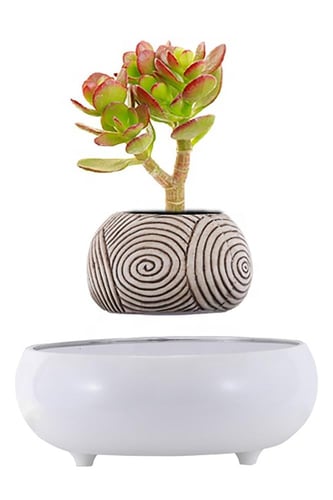 وعاء نباتات عائم شكل رخامي