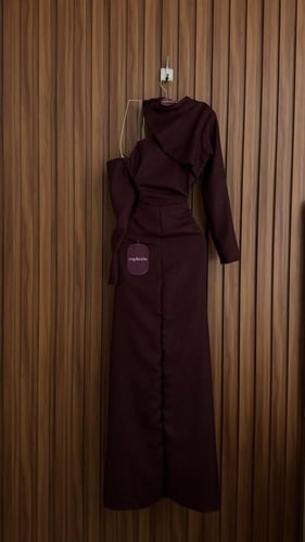 فستان لينن عودي