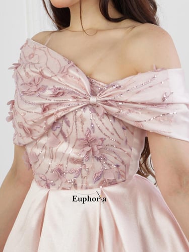 فستان فني بدون اكتاف مميز