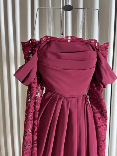 فستان جورجيت دانتيل عودي