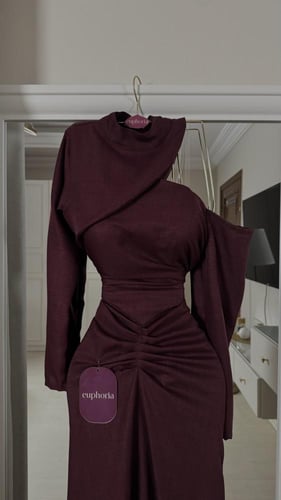 فستان لينن عودي