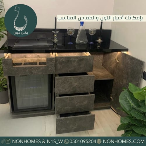 ركن قهوه بدون ثلاجة ، مقاسات متعدده N437