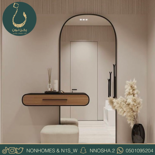 مرايا طويله مع رف N128