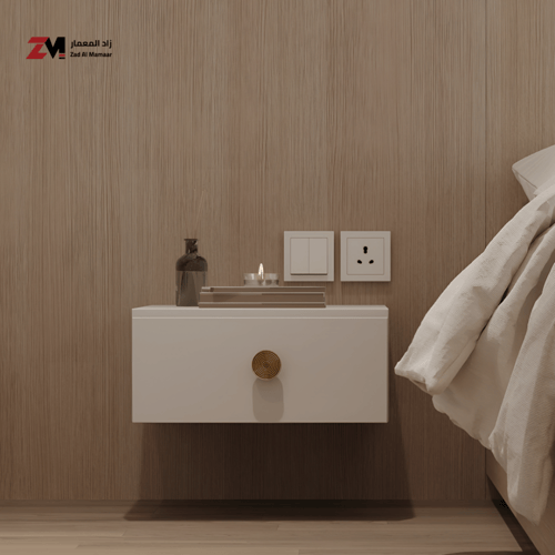 Modern Floating Wooden Storage Unit with Drawer -...