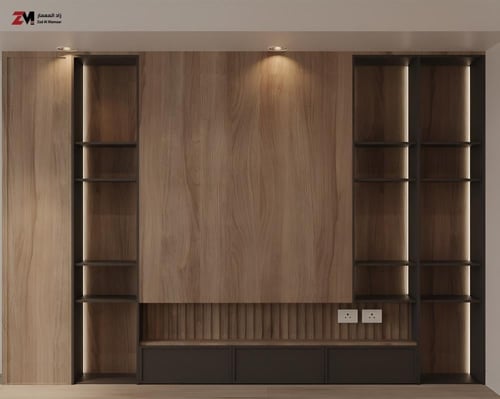 ديكور تلفزيون خشب