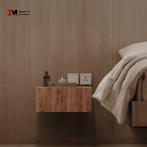 وحدة تخزين جانبية عصرية بدرج من زاد المعمار