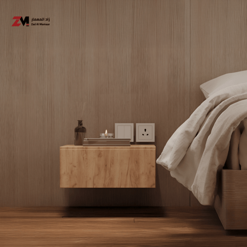 وحدة تخزين جانبية عصرية بدرج من زاد المعمار