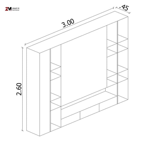 ديكور تلفزيون خشب