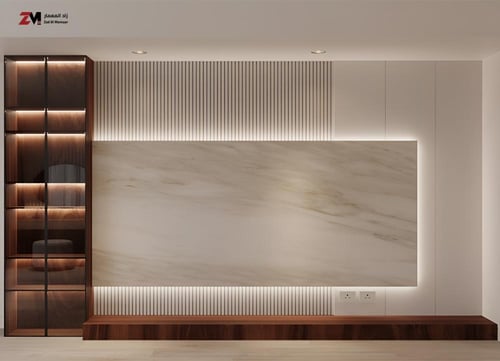 ديكور تلفزيون خشب