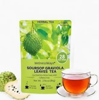 شاي أوراق القشطة الشائكة (الجرافيولا)