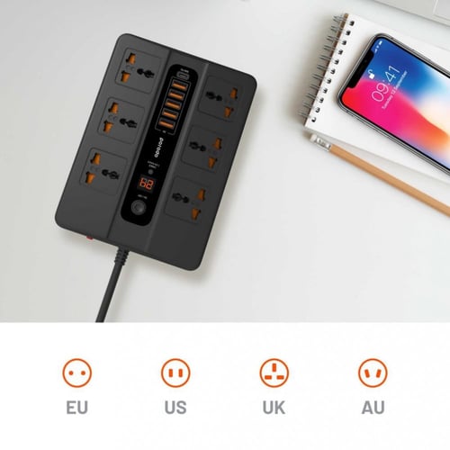 توصيلة كهرباء ب6 مقابس