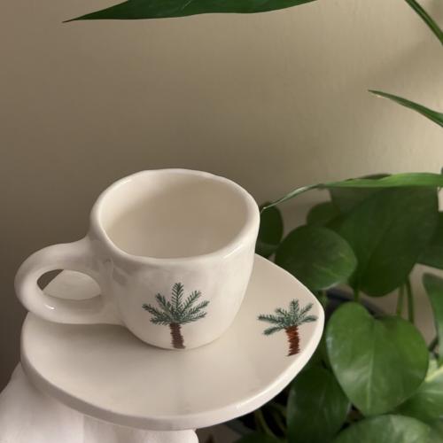 طقم اسبريسو صحن وكوب