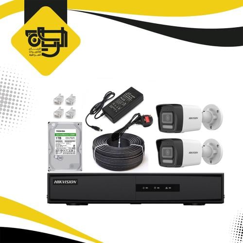 2 كاميرا IP بدقة 6 ميجابكسل مع NVR وهارد 1 تيراباي...