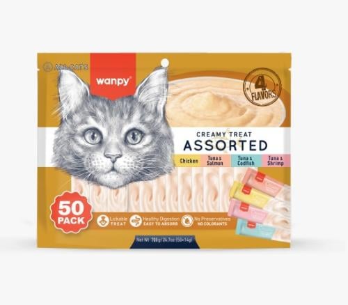 وينبي - مكافات وانبي 4 نكهات متنوعة 14غ*50 حبه