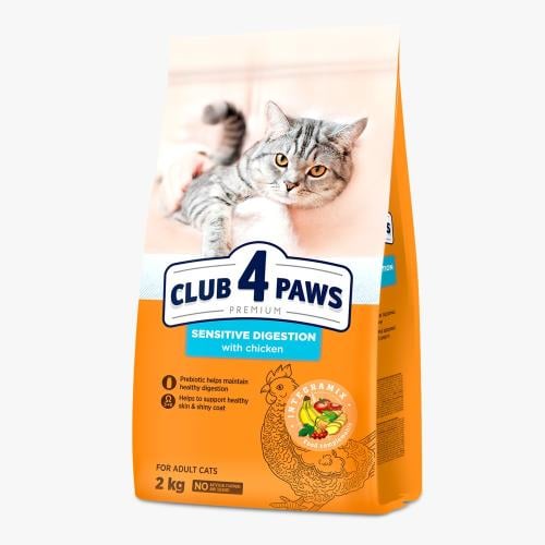طعام جاف للحساسية الهضمية عند القطط 2 كيلو Club 4...