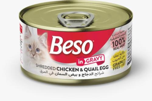 Biso Canned Wet Cat Food with Natural Chicken Stri...