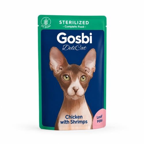 Gosby Deli Cat for Spayed Cats - Wet Food with Chi...