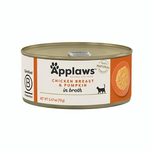 ابلاوز معلبات طعام رطب للقطط بصدور الدجاج واليقطين...