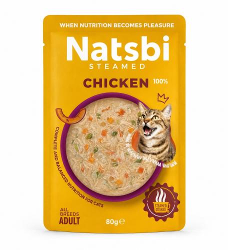 ناتسبي Natsbi للقطط – طعام رطب بالدجاج مطبوخ على ا...