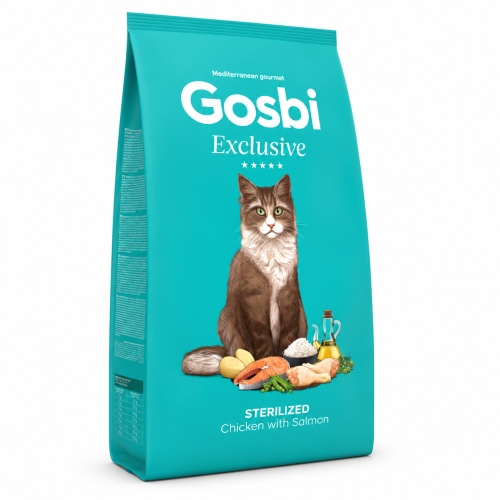 Gosby Exclusive for Spayed Cats – Dry Food with Ch...