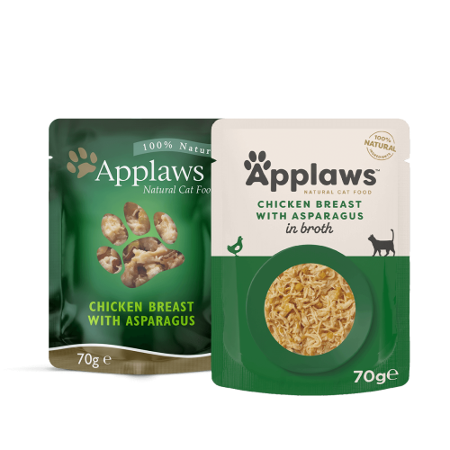 ابلاوز أظرف طعام رطب للقطط صدور الدجاج مع نبات اله...