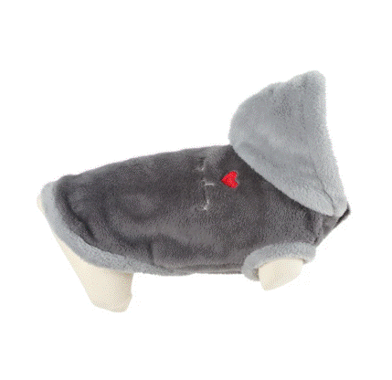 زولكس تيدي كنزة ملابس للقطط والكلاب مع قبعة رمادي...