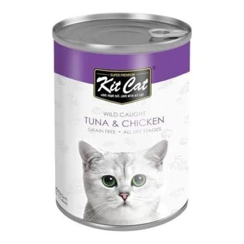 كت كات Kit Cat معلبات طعام رطب للقطط بالتونة والدج...