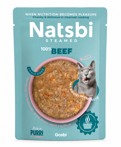 Natsbi Cat Food - Steamed Beef Wet Food 80g | Natu...