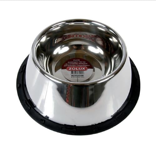 زولكس - وعاء صحن طعام كبير للقطط والكلاب ستانلس ست...