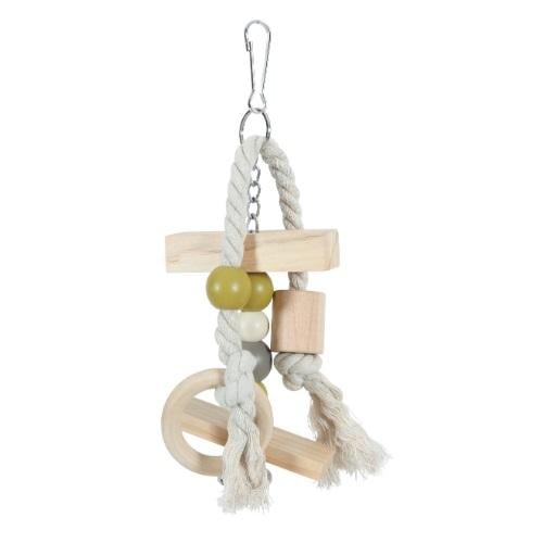 زولكس لعبة خشبية مع جرس للبغبباوات والطيور الكبيرة