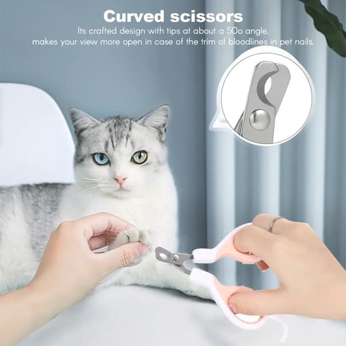 مقص أظافر القطط والكلاب من برأس معكوف مائل من الفو...
