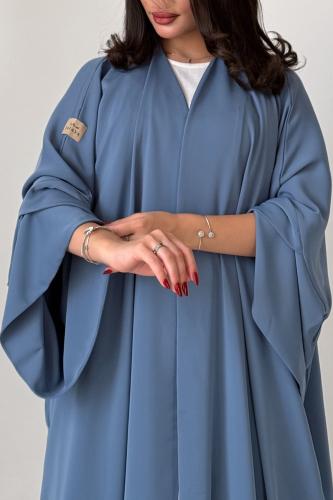 Blue summer half abaya with Beshṭ