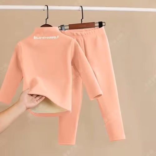 طقم بيجامات وبناطيل مطبوع عليها أحرف للأطفال ، ياق...