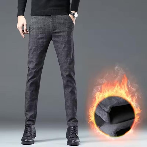 O-بنطال جولف مبطّن بالصوف السميك للرجال