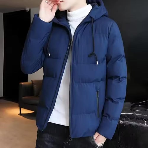 جاكيتات رجالي مبطنة بغطاء للرأس ، معطف مبطن ، بطان...